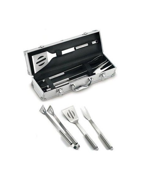 POSATE BARBECUE VALIGETTA 03380 OMPAGRILL ALLUMINIO/ACCIAIO CF - PZ 3 CM 38