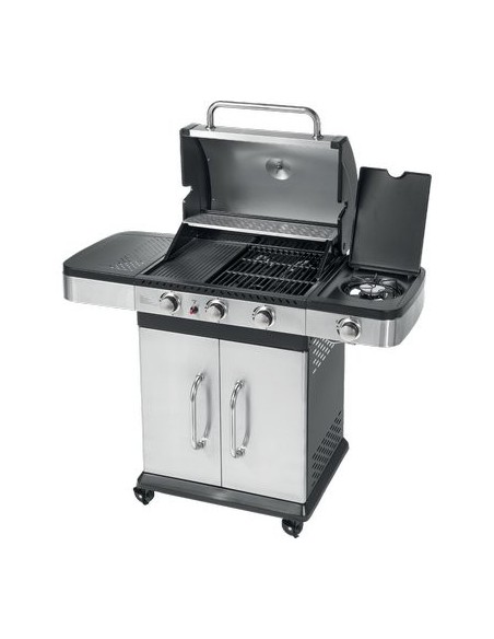BARBECUE GAS INDIANAPOLIS 4 TITANIUM OMPAGRILL FUOCHI 4 CM 121X60 H.CM 138