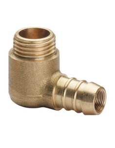 PORTAGOMMA METANO 90° FILETTO MASCHIO OTTONE MM 14 1/2M