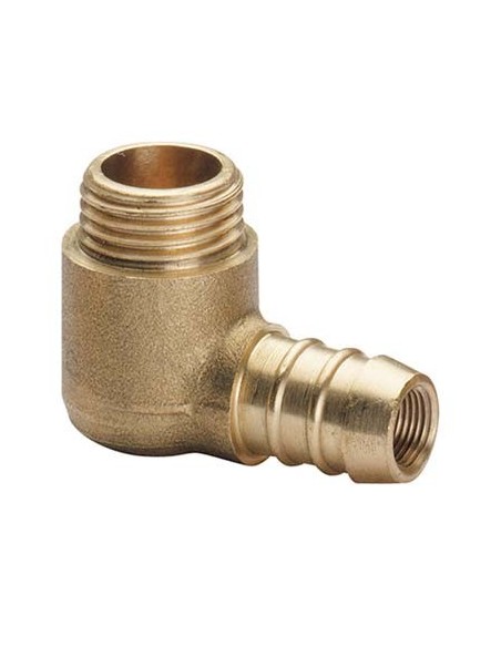 PORTAGOMMA METANO 90° FILETTO MASCHIO OTTONE MM 14 1/2M