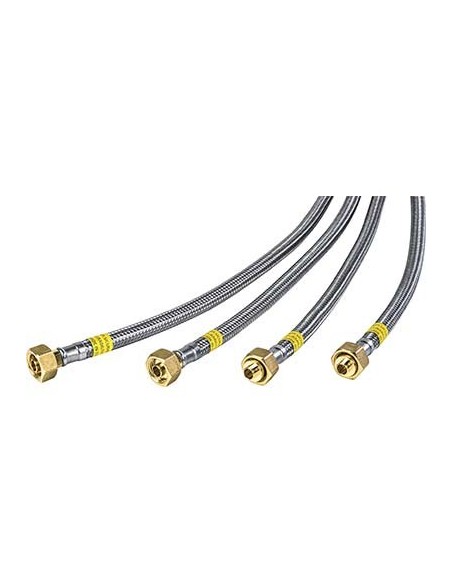 TUBO GAS TRECCIA X CENTRALIN SICURGAS NGDN8 PARIGI INOX 304 1/2F CM 80