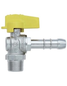 VALVOLA SFERA GAS A SQUADRA 586 BUGATTI OTTONE NICHELATO MM 13X1/2M