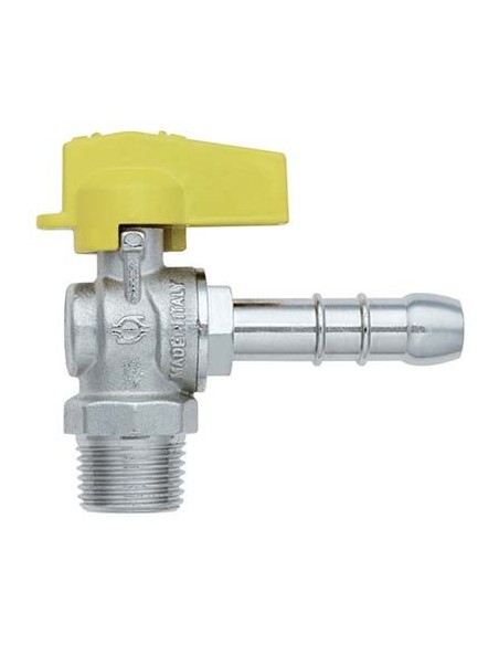 VALVOLA SFERA GAS A SQUADRA 586 BUGATTI OTTONE NICHELATO MM 13X1/2M