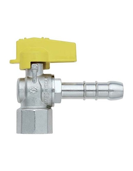 VALVOLA SFERA GAS A SQUADRA 585 BUGATTI OTTONE NICHELATO MM 13X1/2F