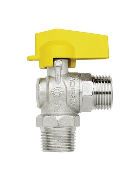 VALVOLA SFERA GAS A SQUADRA FUTURGAS FIV OTTONE NICHELATO 1/2M