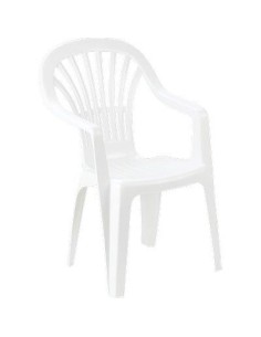 SEDIA ZENA + BRACCIOLI PROGARDEN PP BIANCO CM 55X56 H.CM 90