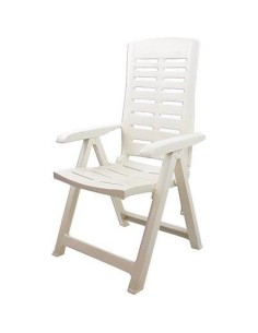 POLTRONA PIEGHEVOLE YUMA PROGARDEN PP BIANCO CM 60X61 H.CM 109