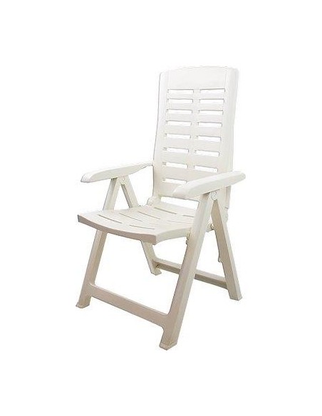 POLTRONA PIEGHEVOLE YUMA PROGARDEN PP BIANCO CM 60X61 H.CM 109