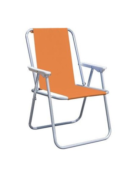 SEDIA PIC NIC DOMUS ACCIAIO/POLY ARANCIO CM 57X47 H.CM 75