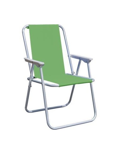 SEDIA PIC NIC DOMUS ACCIAIO/POLY VERDE CM 57X47 H.CM 75