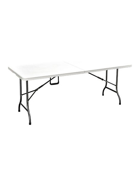 TAVOLO CATERING DOMUS HDPE BIANCO/ACCIAIO CM 180X75 H.CM 74