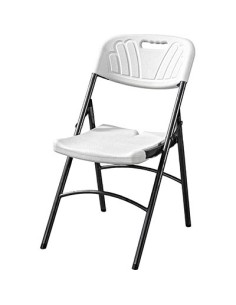 SEDIA CATERING DOMUS HDPE BIANCO/ACCIAIO CM 63X44.5 H.CM 80.5