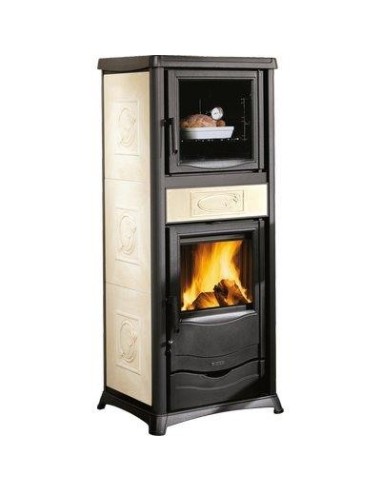 STUFA LEGNA ROSSELLA PLUS FORNO EVO LA NORDICA LIBERTY PANNA KW 10,6 MM 559X536 H.MM 1359