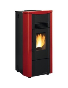 STUFA PELLET GIUSY PLUS EVO 2.0 EXTRAFLAME BORDEAUX KW 8,5 CANALIZZATA MM 498X504 H.MM 1022