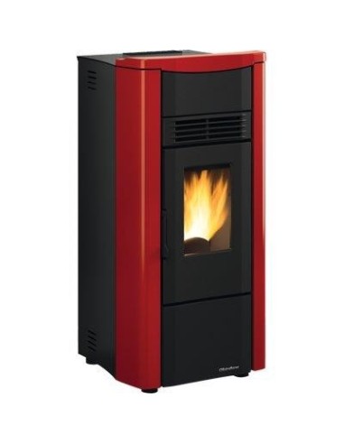 STUFA PELLET GIUSY PLUS EVO 2.0 EXTRAFLAME BORDEAUX KW 8,5 CANALIZZATA MM 498X504 H.MM 1022