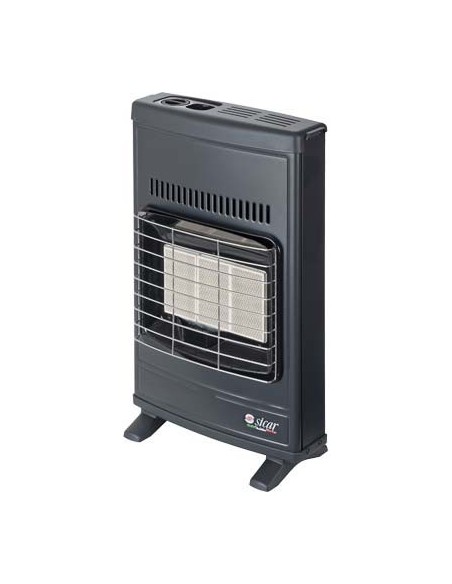 STUFA GAS METANO INFRAROSSI A PARETE ECO 42T SICAR GRIGIO VENTILATA WATT 4200 CM 43X15 H.CM 64