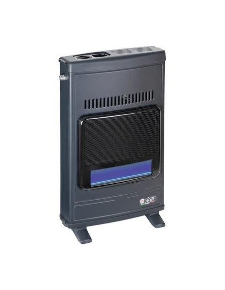 STUFA GAS METANO FIAMMA BLU A PARETE ECO 45 SICAR GRIGIO WATT 4100 CM 43X15 H.CM 64