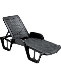 LETTINO POOL IMPILABILE PROGARDEN PP ANTRACITE CM 71X192 H.CM 46