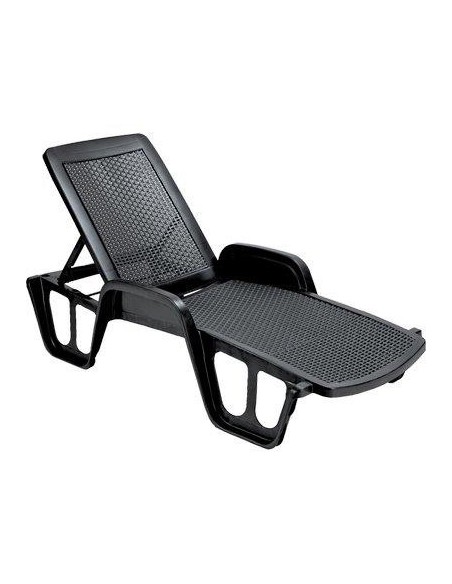 LETTINO POOL IMPILABILE PROGARDEN PP ANTRACITE CM 71X192 H.CM 46