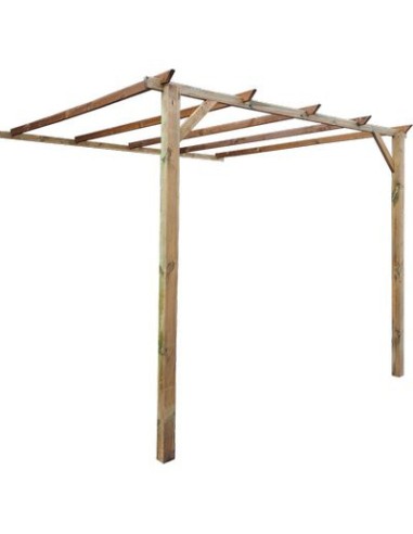 PERGOLA A MURO LEGNO EURO DOMUS PINO IMPREGNATO MT 2,8X3 H.MT 2,3