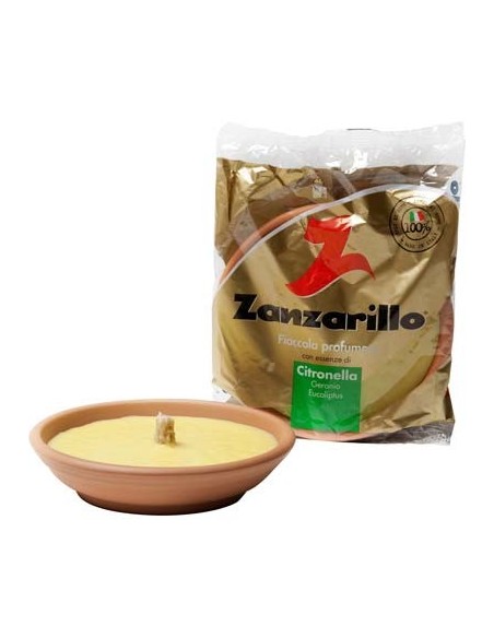 FIACCOLA TERRACOTTA ZANZARILLO CITRONELLA CM 15 H.MM 35