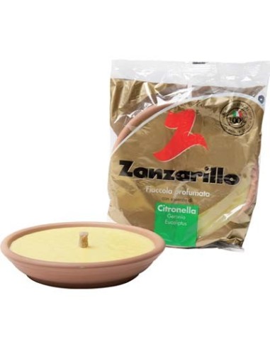 FIACCOLA TERRACOTTA ZANZARILLO CITRONELLA CM 17,5 H.MM 35