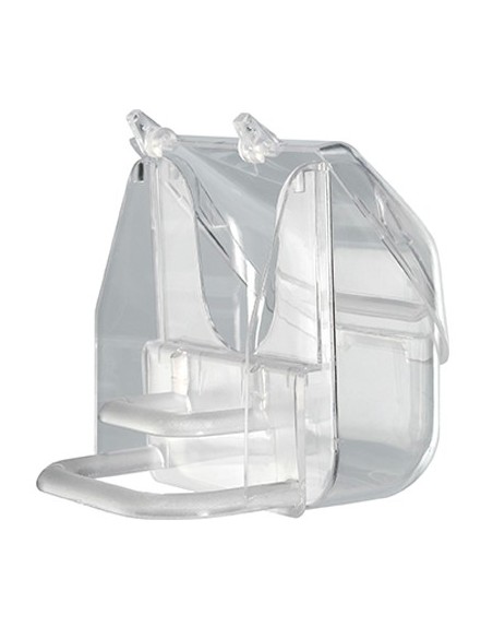 MANGIATOIA + POSATOIO X GABBIA UCCELLI FERPLAST CM 9X9 H.CM 9