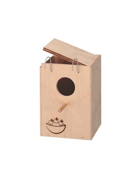 NIDO X GABBIA UCCELLI FERPLAST LEGNO CM 13X12 H.CM 17