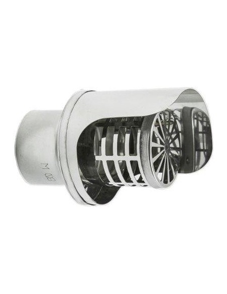 TERMINALE SCARICO PELLET + ANTIVENTO CM  8