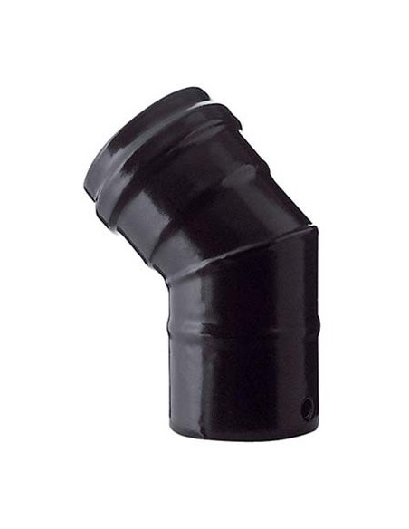 GOMITO PELLET 45° NERO OPACO SAVE CM 12