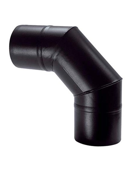 GOMITO PELLET 90° NERO OPACO SAVE CM  8