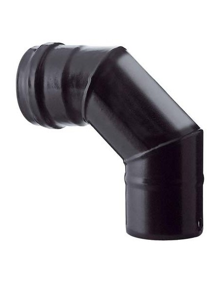 GOMITO PELLET 90° NERO OPACO SAVE CM 12