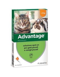 ANTIPARASSITARIO ADVANTAGE GATTI ELANCO KG  0/4 CF - PZ 4