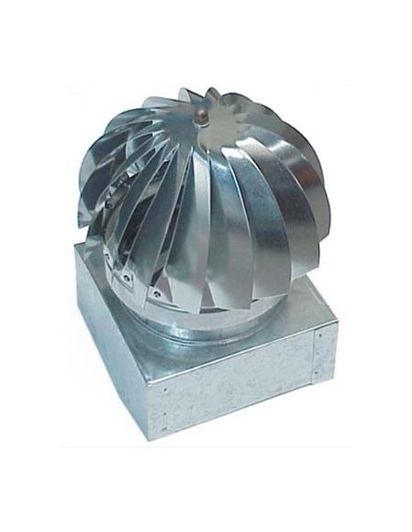 VENTOLINO GIREVOLE BASE QUADRA ZINCATO CM 22X22