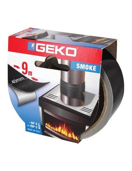 NASTRO ALLUMINIO EMMESMOKE GEKO NERO  CM 4 MT 9