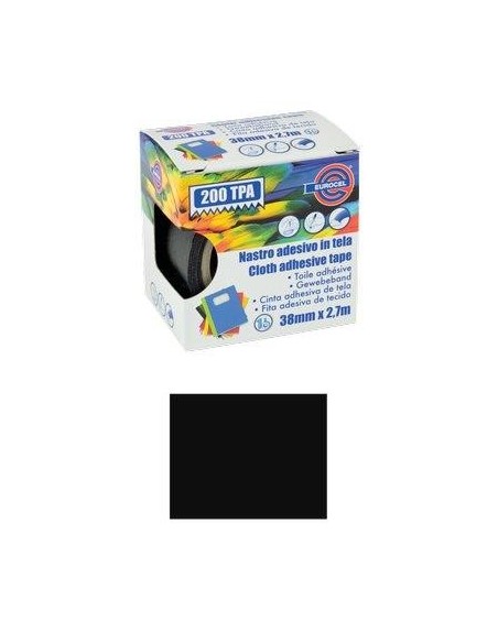 NASTRO ADESIVO TELATO 200 TPA EUROCEL NERO MM 38 ML 2,7