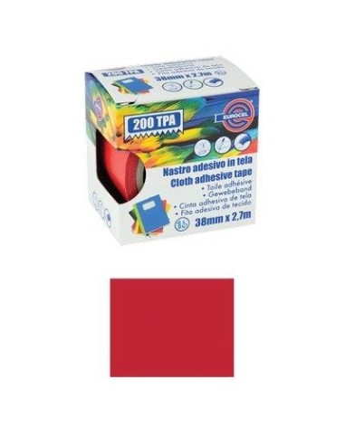 NASTRO ADESIVO TELATO 200 TPA EUROCEL ROSSO MM 38 ML 2,7