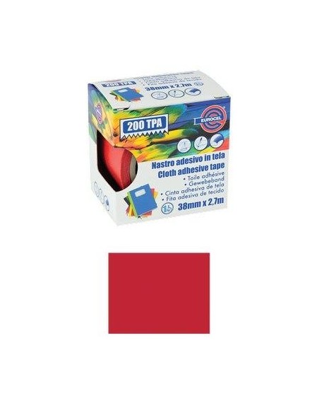 NASTRO ADESIVO TELATO 200 TPA EUROCEL ROSSO MM 38 ML 2,7