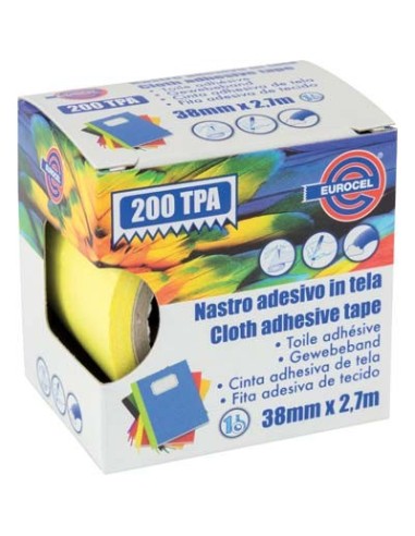 NASTRO ADESIVO TELATO 200 TPA EUROCEL GIALLO MM 38 ML 2,7