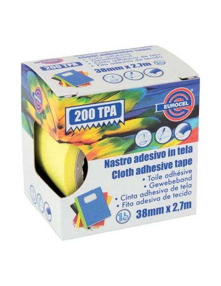 NASTRO ADESIVO TELATO 200 TPA EUROCEL GIALLO MM 38 ML 2,7