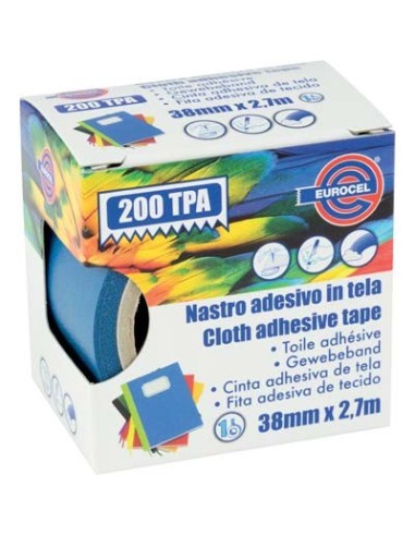 NASTRO ADESIVO TELATO 200 TPA EUROCEL BLU MM 38 ML 2,7