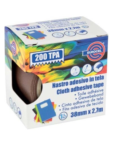 NASTRO ADESIVO TELATO 200 TPA EUROCEL MARRONE MM 38 ML 2,7