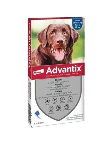 ANTIPARASSITARIO ADVANTIX CANI ELANCO KG 25/40 CF - PZ 4