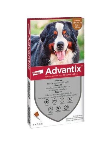 ANTIPARASSITARIO ADVANTIX CANI ELANCO KG 40+ CF - PZ 4