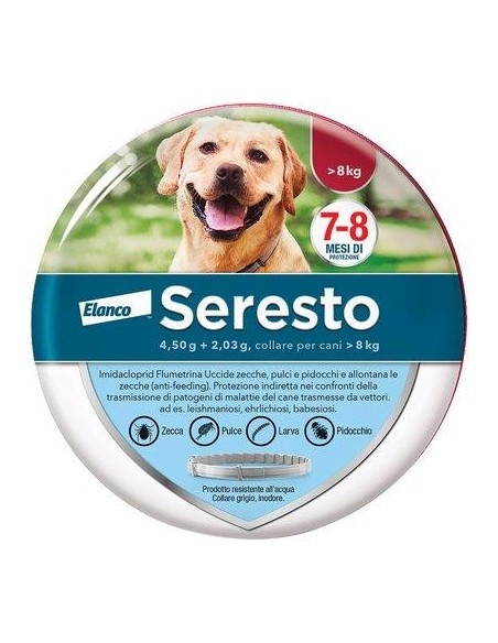 ANTIPARASSITARIO SERESTO CANI ELANCO KG 8+ CM 70