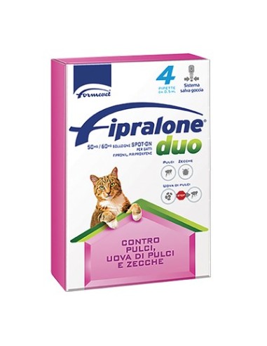 ANTIPARASSITARIO FIPRALONE DUO GATTO FORMEVET KG  0/ 6 CF - PIPETTE 4