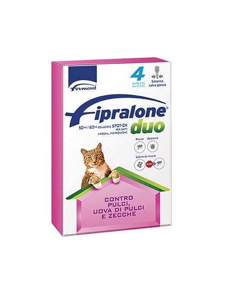 ANTIPARASSITARIO FIPRALONE DUO GATTO FORMEVET KG  0/ 6 CF - PIPETTE 4