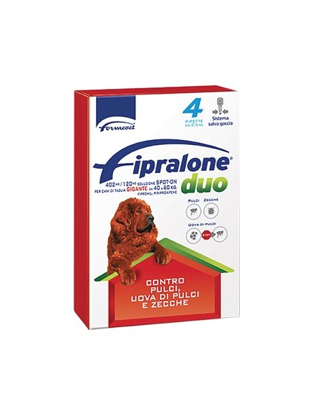 ANTIPARASSITARIO FIPRALONE DUO CANE FORMEVET KG 40/60 CF - PIPETTE 4