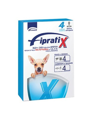 ANTIPARASSITARIO FIPRATIX CANE FORMEVET  KG  1,5/ 4 CF - PIPETTE 4