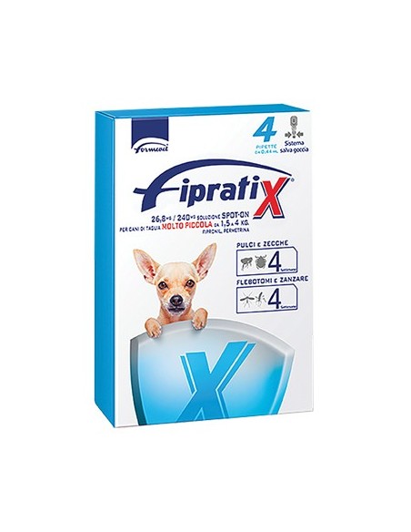 ANTIPARASSITARIO FIPRATIX CANE FORMEVET  KG  1,5/ 4 CF - PIPETTE 4